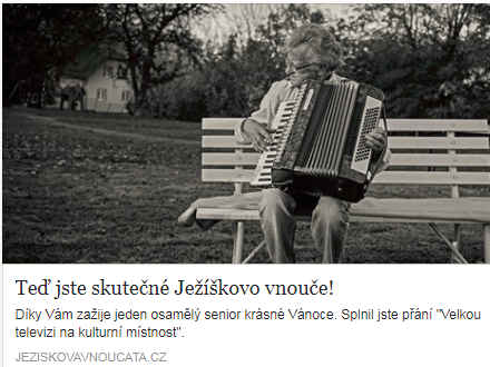 Jsme Ježíškovým vnoučetem